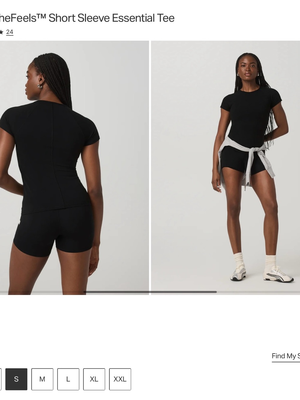 Vuori Short Sleeve Essential Tee in Black